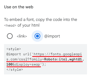 复制“@import”中的“url”内容